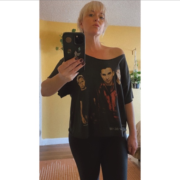 Vintage Depeche Mode Shirt Crop Top Tour Tee - Picture 3 of 6